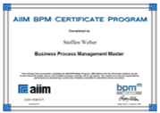 AIM BPM CERTIFICATE Weber & Fritz Consulting